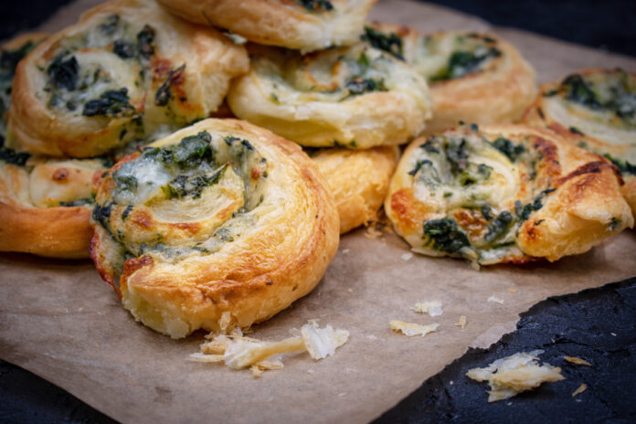 Spinach feta pinwheels