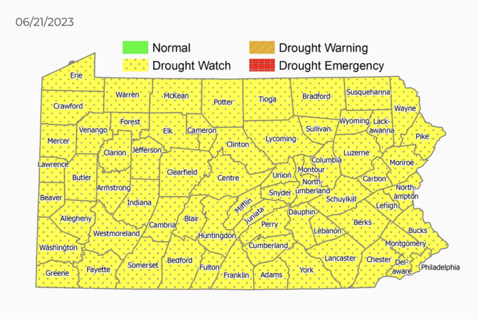 Pennsylvania drought watch map Pennsylvania drought watch map
