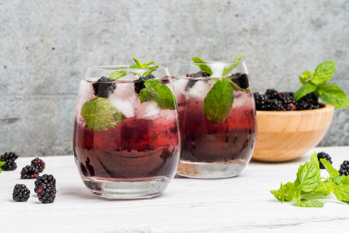 Spiced Blackberry Whiskey Sour