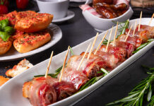 Bacon Wrapped Dates with Cream Cheese