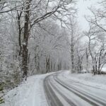 The long goodbye snowy road
