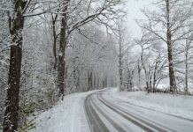 Well pad in Guernsey County catches fire after explosion snowy road