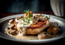 Pork with Mushroom Sauce