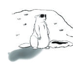 The whistlepig has spoken! groundhog sketch