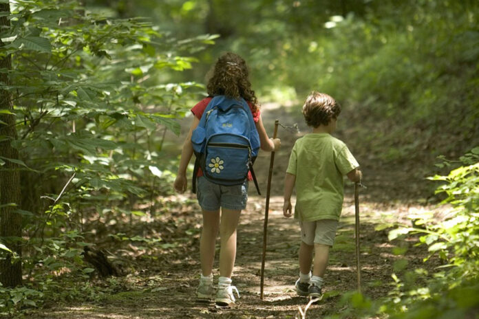 hiking kids