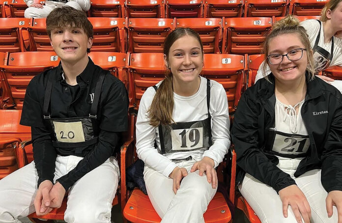 Kirsten Boreman, Kaylee Cherry and Jamison Gilbert