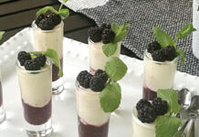 Blackberry Coulis with Vanilla Mascarpone