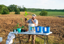 Jimmy Giannone talks re-establishing native species at pasture walk Jimmy Giannone