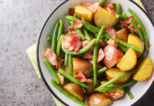 Slow Cooker Green Beans, Ham and Potatoes