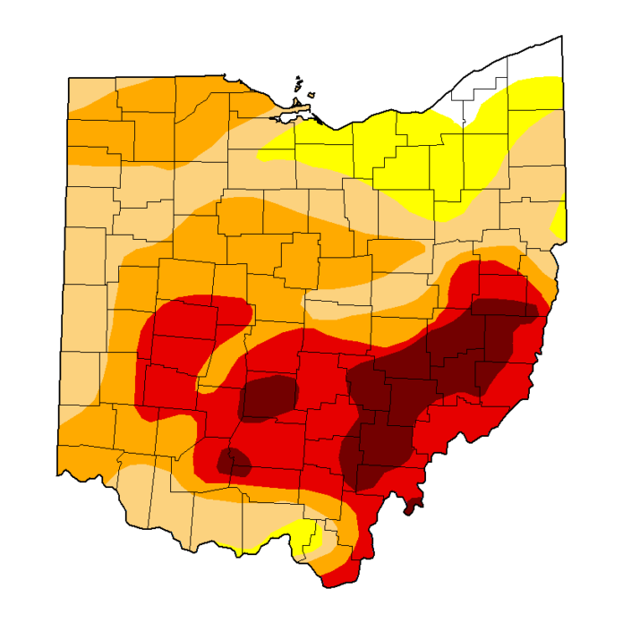 Ohio drought map