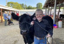12-year-old girl with Apert syndrome shows largest steer at Portage County Fair claire and socks