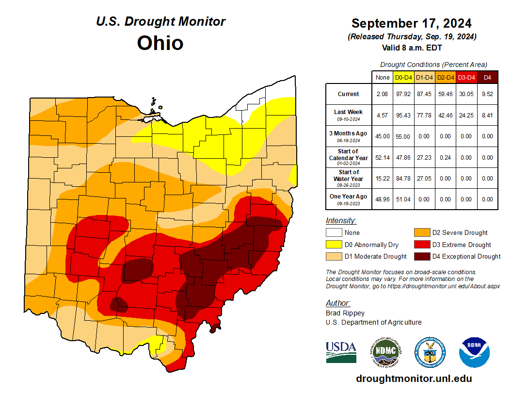 ohio drought map