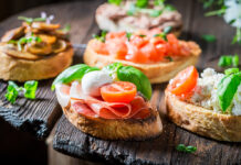 Prosciutto Caprese Bruschetta