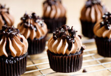Peanut Butter Stuffed Chocolate Cupcakes