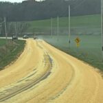 Corn spill on State Route 668 creates temporary hazard