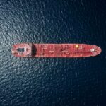 aerial photography of tanker ship