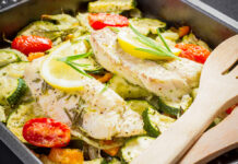 Baked Fish with Vegetable Medley