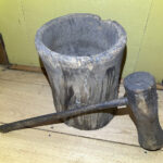 Corn was staff of life for settlers, but was always labor intensive mortar and pestle