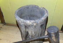 Corn was staff of life for settlers, but was always labor intensive mortar and pestle