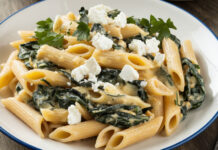 Baked Spinach and Feta Pasta