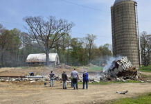 Smoldering silo at Portage County farm demolished