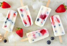 Red, White and Blue Popsicles