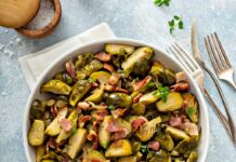 Bacon and Maple Glazed Brussels Sprouts