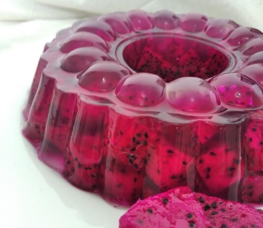 Giving thanks when salad is not a salad dragon fruit jello